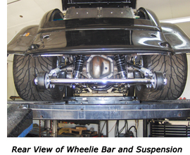 Rear View of Wheelie Bar and Suspension